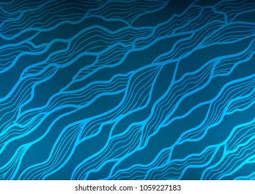 Light BLUE vector abstract doodle texture. Blurred decorative design in Indian style with Zen tangles. The textured pattern can be used for website.