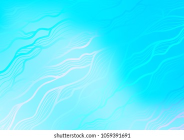 Light BLUE vector abstract doodle template. Creative illustration in blurred style with doodles and Zen tangles. The pattern can be used for coloring books and pages for kids.