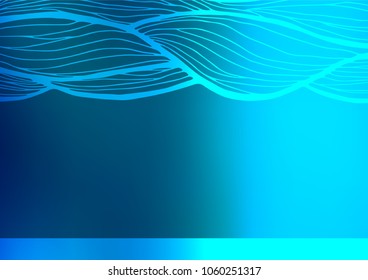 Light BLUE vector abstract doodle template. Geometric doodle illustration in Origami style with gradient. A completely new template for your business design.