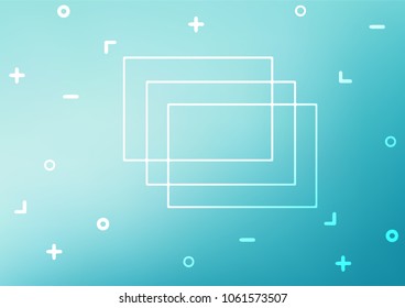 Light BLUE vector abstract doodle pattern. Geometric doodle illustration in Origami style with gradient. The elegant pattern can be used as a part of a brand book.