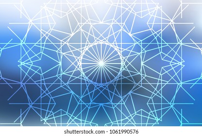 Light BLUE vector abstract doodle template. Shining colored illustration with childish doodles in Arabic style. Brand-new design for your business.