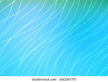 Light BLUE vector abstract doodle template. A vague abstract illustration with doodles in Indian style. Hand painted design for web, wrapping, wallpaper.