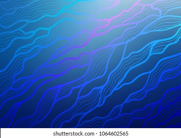 Light BLUE vector abstract doodle texture. Colorful abstract illustration with lines in Asian style. The completely new template can be used for your brand book.