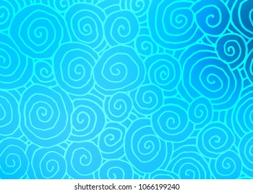 Light BLUE vector abstract doodle texture. Glitter abstract illustration with doodles and Zen tangles. Brand-new design for your business.