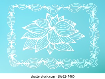 Light BLUE vector abstract doodle pattern. Geometric doodle illustration in Origami style with gradient. The elegant pattern can be used as a part of a brand book.