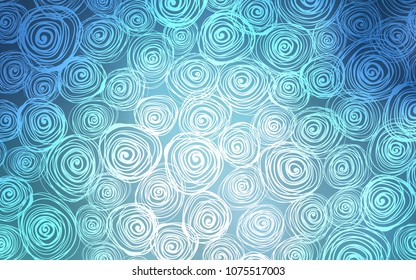 Light BLUE vector abstract doodle wallpaper. Decorative shining illustration with doodles on abstract template. The template can be used as a background for cell phones.