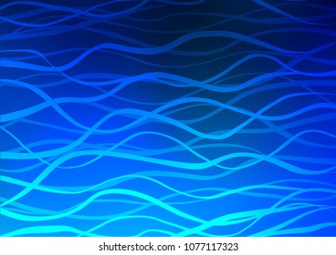 Light BLUE vector abstract doodle template. Modern geometrical abstract illustration with doodles. The template can be used as a background for cell phones.