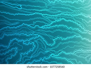 Light BLUE vector abstract doodle template. An elegant bright illustration with lines in Natural style. A completely new template for your business design.