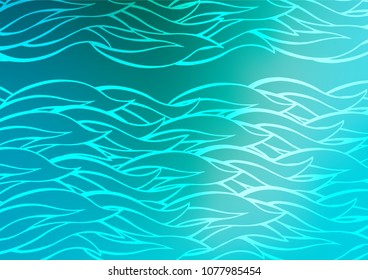 Light BLUE vector abstract doodle texture. Ethnic elegant natural pattern with gradient. The best blurred design for your business.