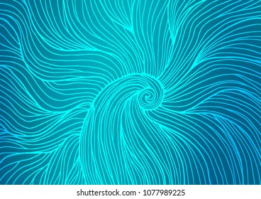 Light BLUE vector abstract doodle background. Glitter abstract illustration with doodles and Zen tangles. The pattern can be used for wallpapers and coloring books.