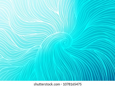 Light BLUE vector abstract doodle template. Decorative shining illustration with doodles on abstract template. The pattern can be used for coloring books and pages for kids.