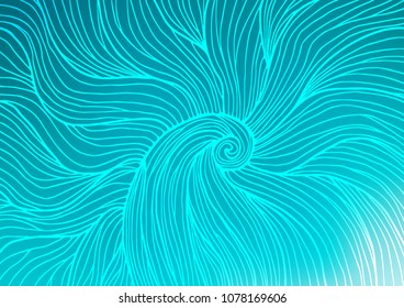 Light BLUE vector abstract doodle template. An elegant bright illustration with lines in Natural style. The pattern can be used for wallpapers and coloring books.