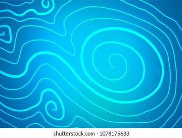 Light BLUE vector abstract doodle template. Colorful illustration in abstract style with doodles and Zen tangles. A completely new template for your business design.