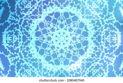 Light BLUE vector abstract doodle background. Colorful abstract illustration with lines drawn by child in Asian style. Hand painted design for web, wrapping, wallpaper.