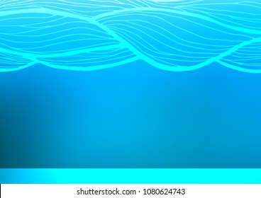 Light BLUE vector abstract doodle pattern. Sketchy hand drawn doodles on blurred background. The textured pattern can be used for website.