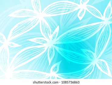 Light BLUE vector abstract doodle texture. An elegant bright illustration with lines in Natural style. Hand painted design for web, leaflet, textile.