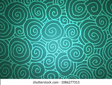 Light BLUE vector abstract doodle texture. Doodles on blurred abstract background with gradient. Brand-new style for your business design.