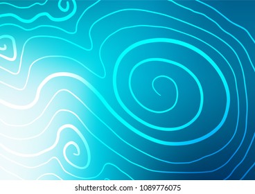 Light BLUE vector abstract doodle pattern. A completely new color illustration in doodle style. Hand painted design for web, leaflet, textile.