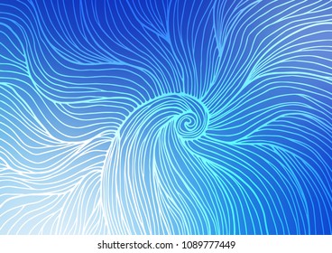Light BLUE vector abstract doodle background. Colorful illustration in abstract style with doodles and Zen tangles. The doodle design can be used for your web site.