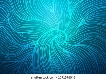 Light BLUE vector abstract doodle texture. Glitter abstract illustration with doodles and Zen tangles. The pattern can be used for coloring books and pages for kids.