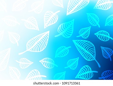 Light BLUE vector abstract doodle background. An elegant bright illustration with lines in Natural style. The elegant pattern can be used as a part of a brand book.