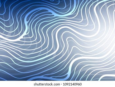 Light BLUE vector abstract doodle template. Modern geometrical abstract illustration with doodles. The elegant pattern can be used as a part of a brand book.