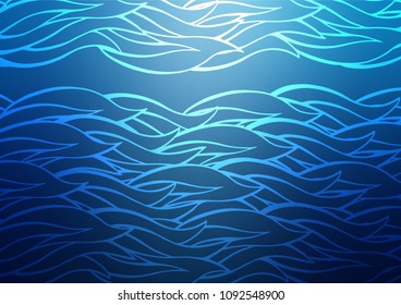 Light BLUE vector abstract doodle pattern. Glitter abstract illustration with doodles and Zen tangles. The textured pattern can be used for website.