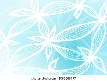 Light BLUE vector abstract doodle pattern. Sketchy hand drawn doodles on blurred background. The template can be used as a background for cell phones.