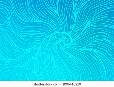 Light BLUE vector abstract doodle texture. An elegant bright illustration with lines in Natural style. A completely new design for your business.