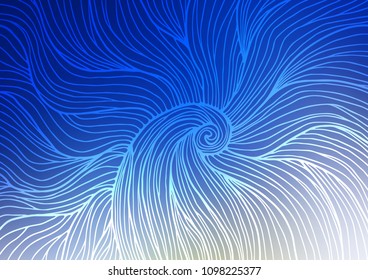Light BLUE vector abstract doodle template. Modern geometrical abstract illustration with doodles. The elegant pattern can be used as a part of a brand book.