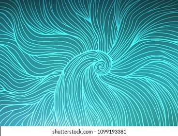 Light BLUE vector abstract doodle template. Decorative shining illustration with doodles on abstract template. Hand painted design for web, leaflet, textile.