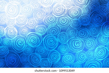 Light BLUE vector abstract doodle background. A completely new color illustration in doodle style with roses. The pattern can be used for wallpapers and coloring books.