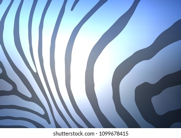 Light BLUE vector abstract doodle template. Ethnic elegant natural pattern with gradient. Hand painted design for web, leaflet, textile.
