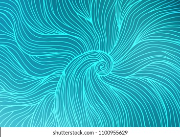 Light BLUE vector abstract doodle template. Doodles on blurred abstract background with gradient. The elegant pattern can be used as a part of a brand book.