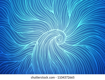 Light BLUE vector abstract doodle texture. An elegant bright illustration with lines in Natural style. A completely new template for your business design.