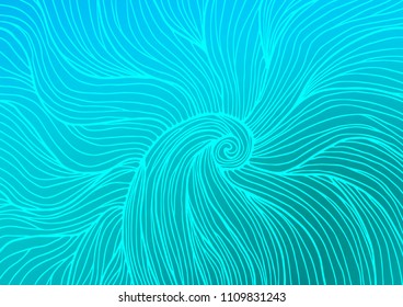 Light BLUE vector abstract doodle template. Ethnic elegant natural pattern with gradient. The template can be used as a background for cell phones.