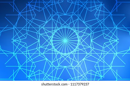 Light BLUE vector abstract doodle template. Colorful abstract illustration with lines drawn by child in Asian style. Brand-new style for your business design.