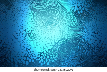 Light BLUE vector abstract doodle pattern. Brand-new colored illustration in blurry style with flowers. The pattern can be used for coloring books and pages for kids.