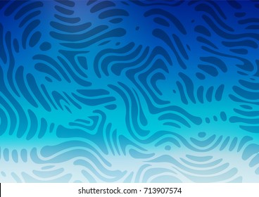 Light BLUE vector abstract doodle pattern. An elegant bright illustration with lines in Natural style. The completely new template can be used for your brand book.