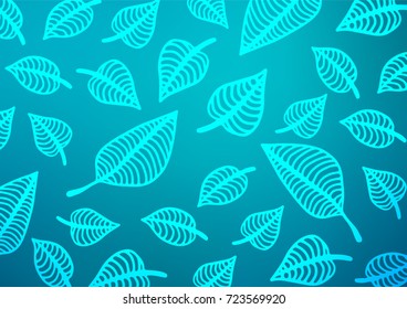 Light BLUE vector abstract doodle pattern. Doodles on blurred abstract background with gradient. The template can be used as a background for cell phones.