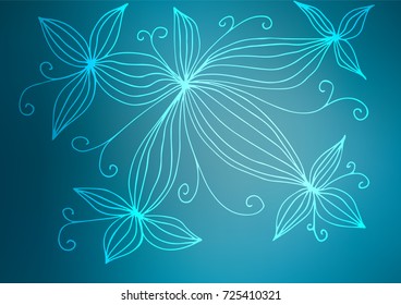 Light BLUE vector abstract doodle pattern. Sketchy hand drawn doodles on blurred background. A completely new design for your business.