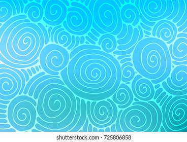 Light BLUE vector abstract doodle background. A completely new color illustration in doodle style. The pattern can be used for heads of websites and designs.