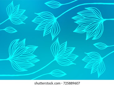 Light BLUE vector abstract doodle background. A completely new color illustration in doodle style. The pattern can be used for coloring books and pages for kids.