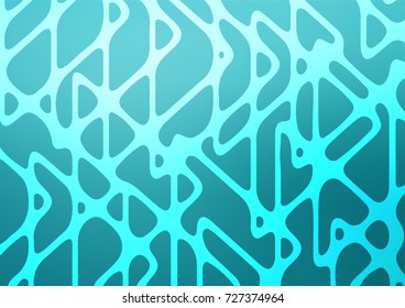 Light BLUE vector abstract doodle template. Geometric doodle illustration in Origami style with gradient. The elegant pattern can be used as a part of a brand book.