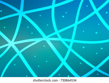 Light BLUE vector abstract doodle template. A vague abstract illustration with doodles in Indian style. The completely new template can be used for your brand book.