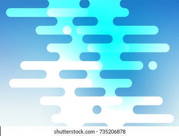 Light BLUE vector abstract doodle template. A vague abstract illustration with doodles in Indian style. Hand painted design for web, leaflet, textile.