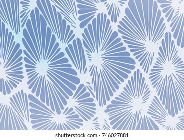 Light BLUE vector abstract doodle pattern. A vague abstract illustration with doodles in Indian style. The elegant pattern can be used as a part of a brand book.