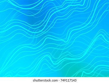 Light BLUE vector abstract doodle template. Colorful abstract illustration with lines in Asian style. The textured pattern can be used for website.