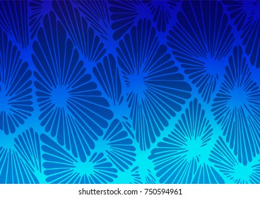 Light BLUE vector abstract doodle pattern. Colorful illustration in abstract style with doodles and Zen tangles. Hand painted design for web, wrapping, wallpaper.