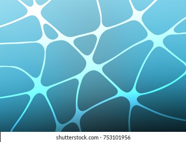 Light BLUE vector abstract doodle background. Colorful abstract illustration with lines in Asian style. The pattern can be used for heads of websites and designs.